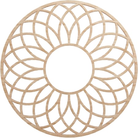 Ekena Millwork Cannes Wood Fretwork Pierced Ceiling Medallion, Alder, 24"OD x 8 1/4"ID x 3/8"T CMWP24X24X0375CNAL